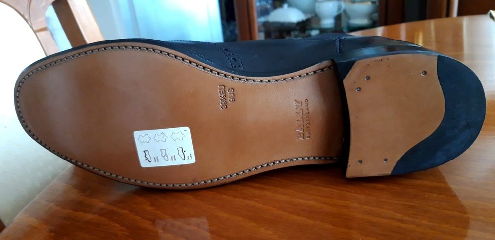 Czarne skórzane męskie buty sztyblety Bally r. 39,5