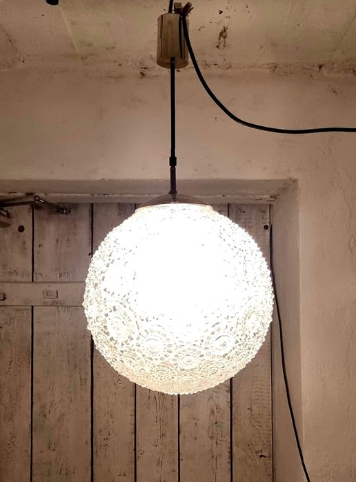 Żyrandol Lampa Szklana Kula