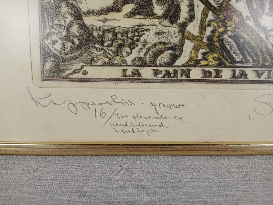 Obraz Lech Rzewuski Miedzioryt 16/300 Oryginał