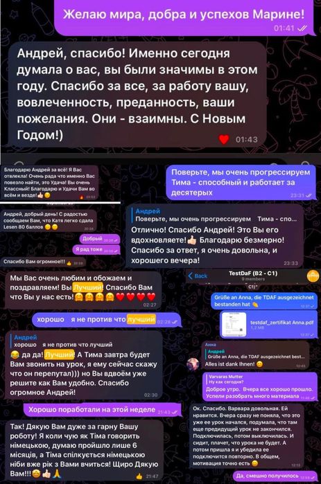 Викладач/репетитор/ментор німецької мови: загальний рівень та екз.