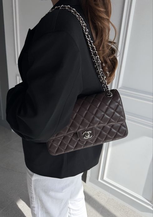 Сумка Chanel Classic 25 Chocolate шоколадна