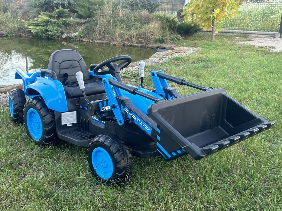 Traktor na akumulator z przyczepką łyżka TUR 4x45 Watt Skóra