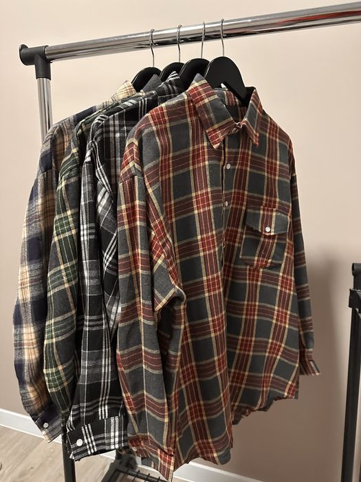 Нова  сорочка в клітинку оверсайз  клітчаста рубашка в клетку