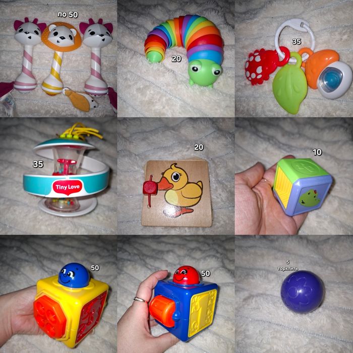 Іграшки для малюків fisher price tiny love chicco vtech  машинки
