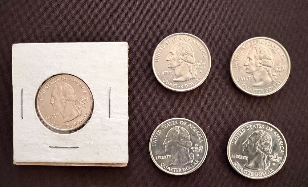 Lote moedas comemorativas Quarter Dollar