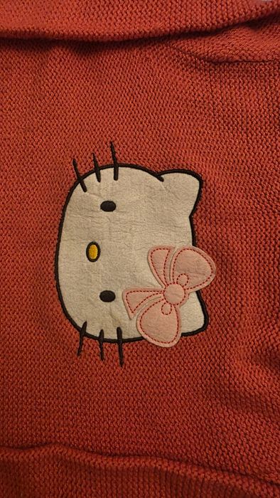 Golf dziewczęcy koralowy Hello Kitty 122-128