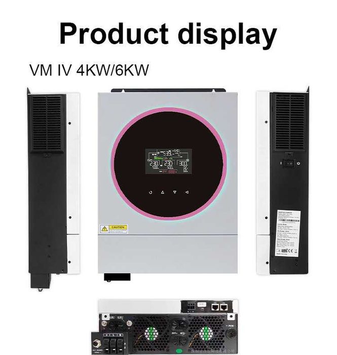 Гібридний інвертор 4квт 24В-230В Jesudom, WiFi, зарядка 100А