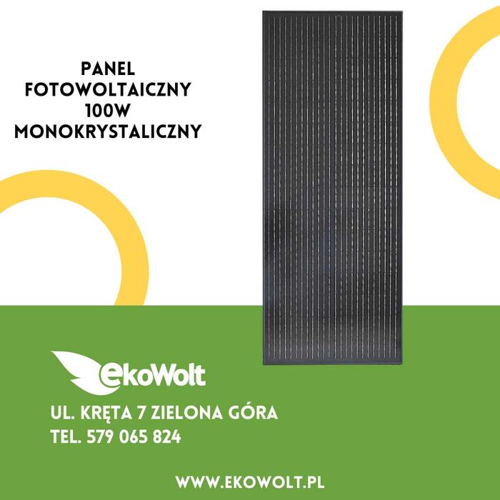 Panel słoneczny 100W monokrystaliczny
