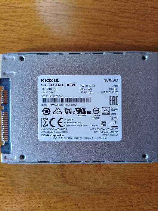Ssd Kioxia Exceria 480Gb - Bom estado