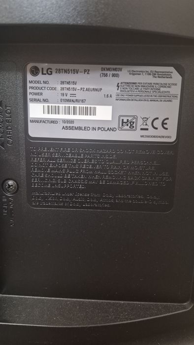 Monitor LG de 28 polegadas