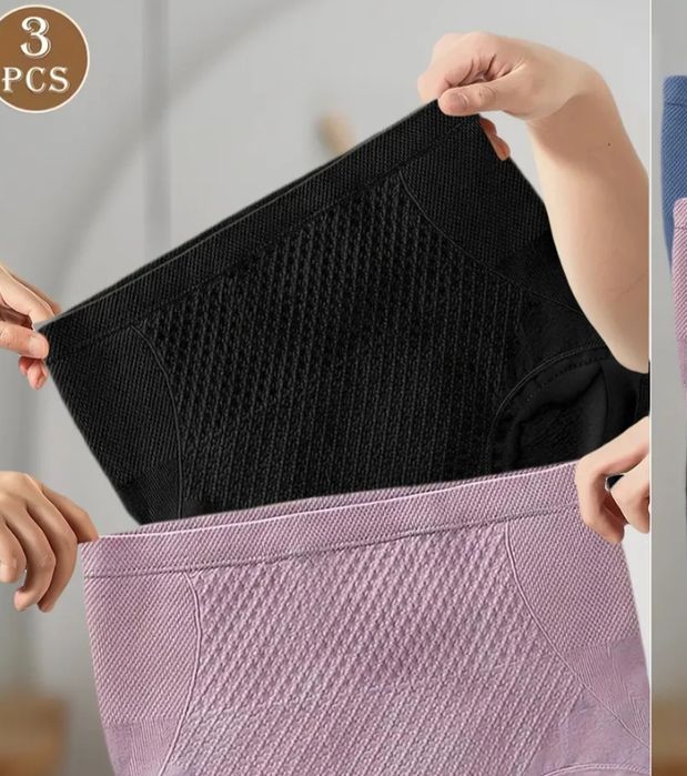 Трусы женские бесшовные,высокие , корректирующие,3шт