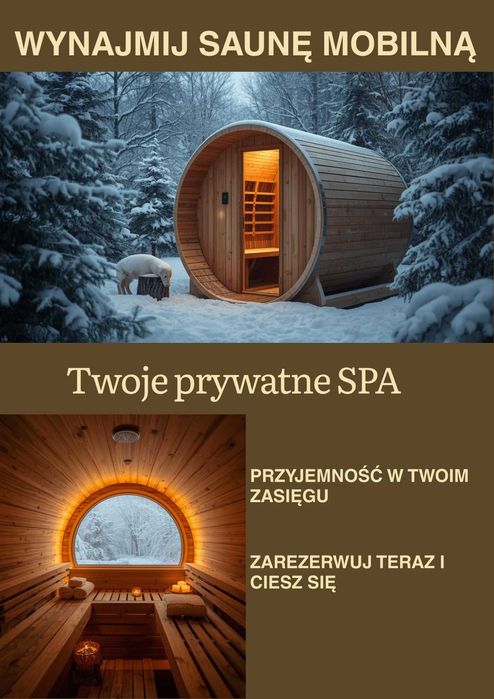 Wynajmij Saunę Beczkę! SPA z dostawą pod dom