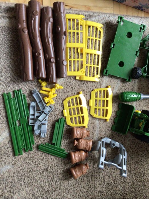 Klein john deere traktor z wywrotkami traktor zabawka ciągnik