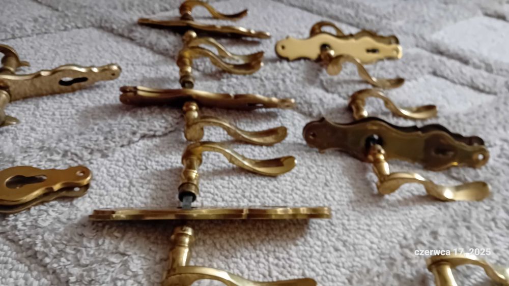 Klamki stare mosiężne
