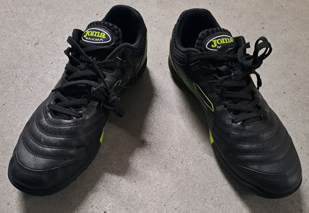 Sapatilha / Chuteira indoor Joma Maxima 2451 Black Lemon Turf - Tam. 42