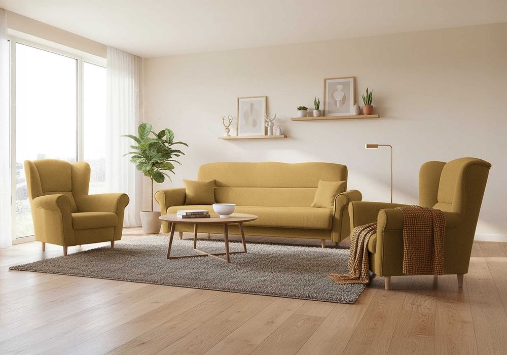 Zestaw Loft kanapa 2 fotele IDŹCZAK MEBLE