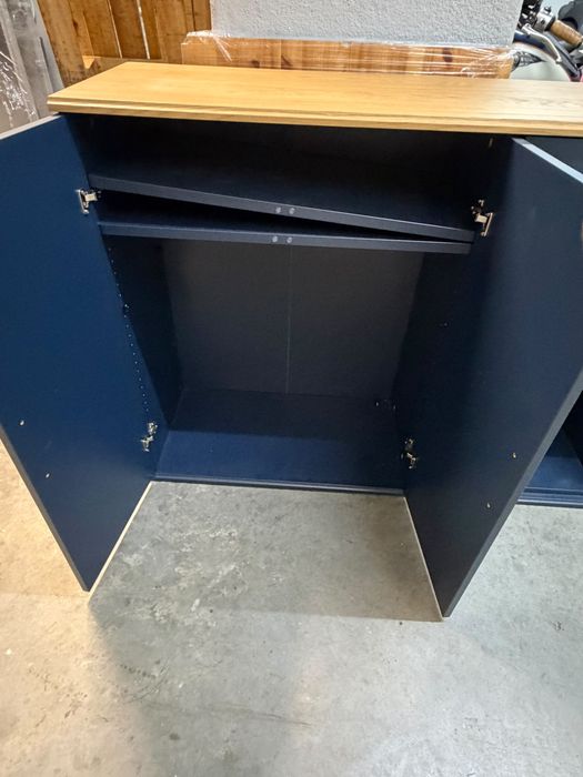 Ikea SKRUVBY aparador azul 120x38x90 cm