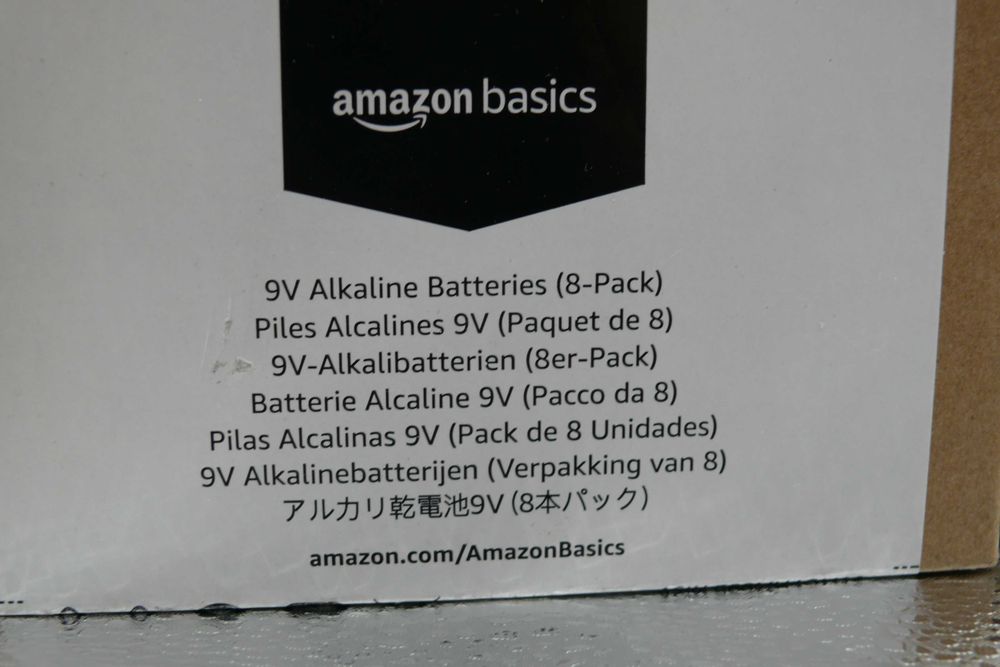 Amazon Basics 8-Pack 9V Pilhas Alcalinas,64740217317634121