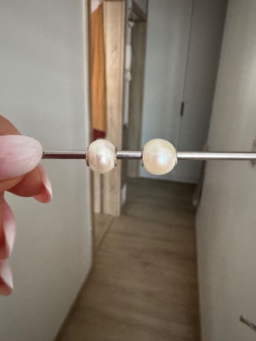 Trollbeads oryginalna biała perła white pearl, nowa