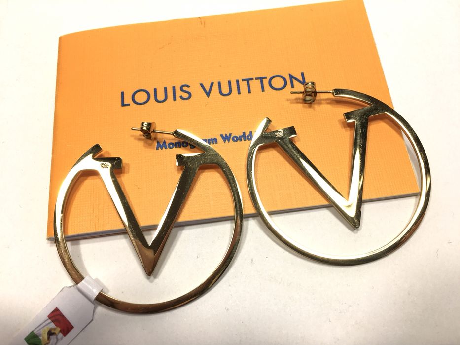 Złote Damskie kolczyki Louis Vuitton bita próba 585 pozłacane ogniowo
