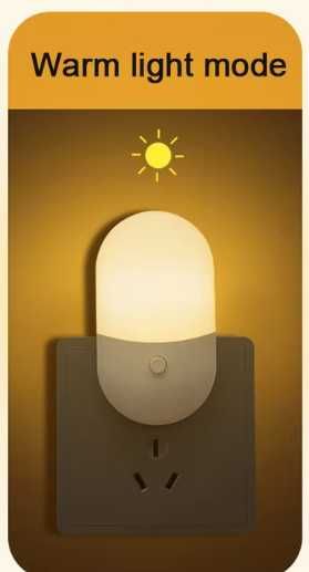 Lampka nocna do gniazdka - dla dziecka - z wyłącznikiem - 6szt