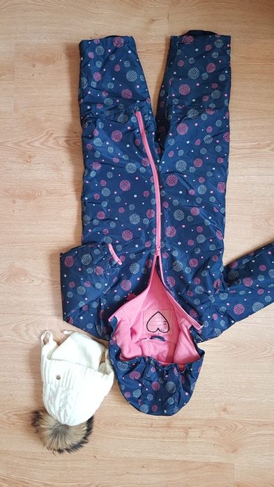 Зимний комплект термо комбинезон теплый комбез комбінезон шапка Lupilu