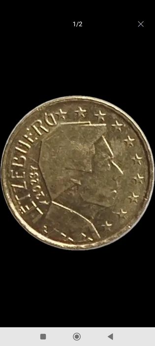 Moeda de 10 cêntimos do ano 2023 ,do Luxemburgo.