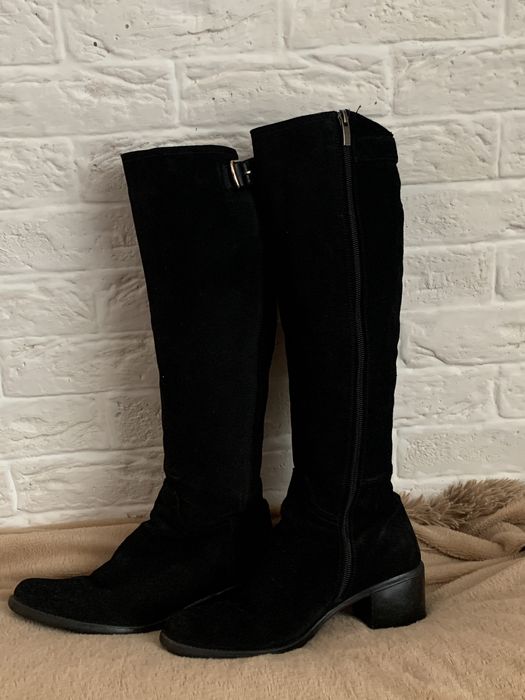 Замшевые сапоги