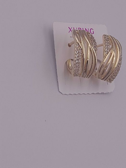 kolczyki  Xuping  pozłacane  14  k