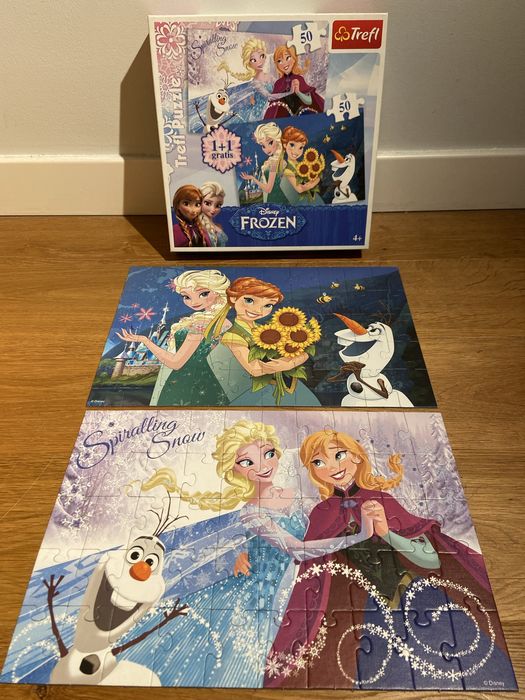 Trefl puzzle Kraina Lodu 1+1 gratis 50 el. wiek 4+ idealny
