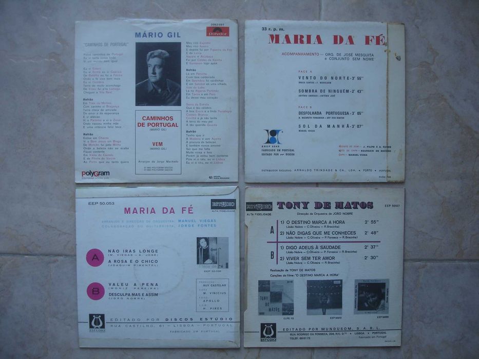 Discos vinil - Amália; C. do Carmo; Maria da Fé; Tony de Matos; etc