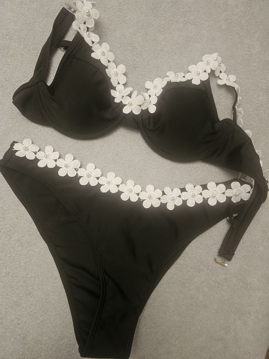 Kostium kąpielowy kwiatki 3d rozm M