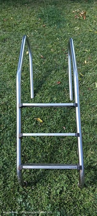 Escada inox 3 degraus