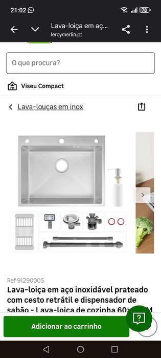 Lava-loiça de cozinha 60×49 EMBALADO