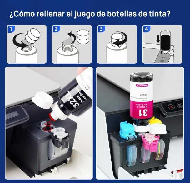 tinta compatível para hp 30 31 32XL cartucho para Smart Tank Plus