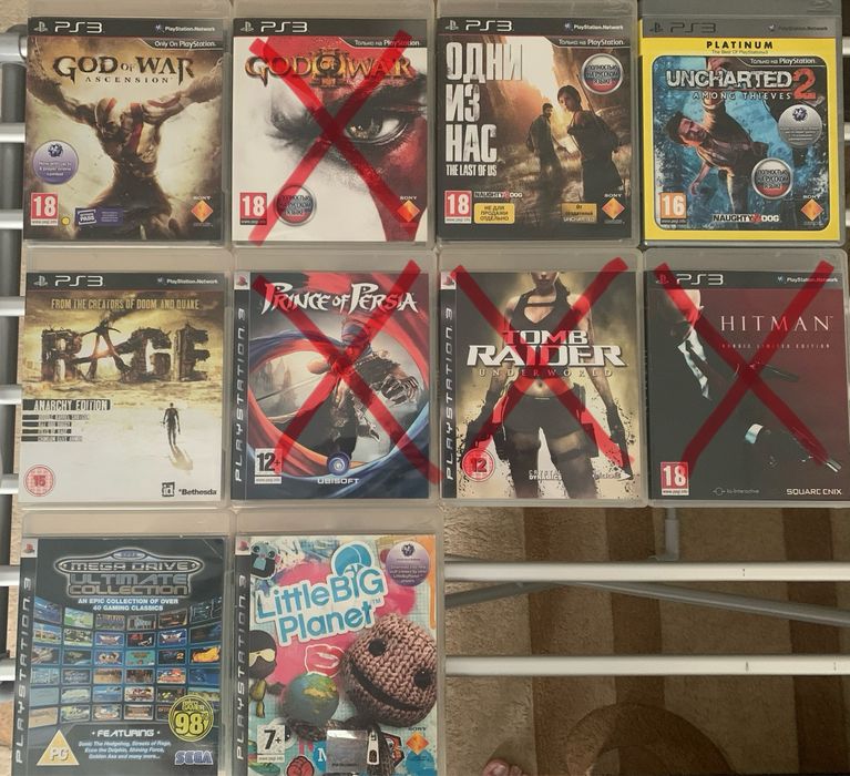 PS3 диски ( God of war, The last of us, Uncharted)