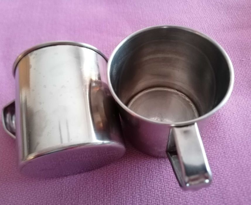Kubek stalowy,garnuszek turystyczny poj.500ml.Szt.2