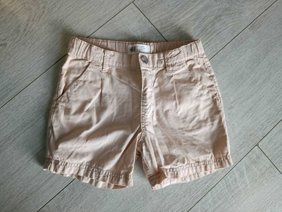 2 pary dziewczęcych spodenek bawełnianych H&M r 110/116