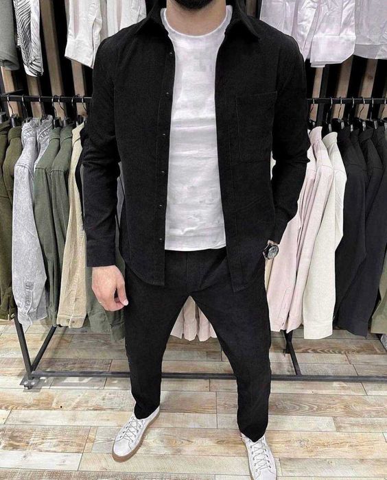 Костюм чоловічий з вельвету весняний/Мужской костюм на весну мод 1017