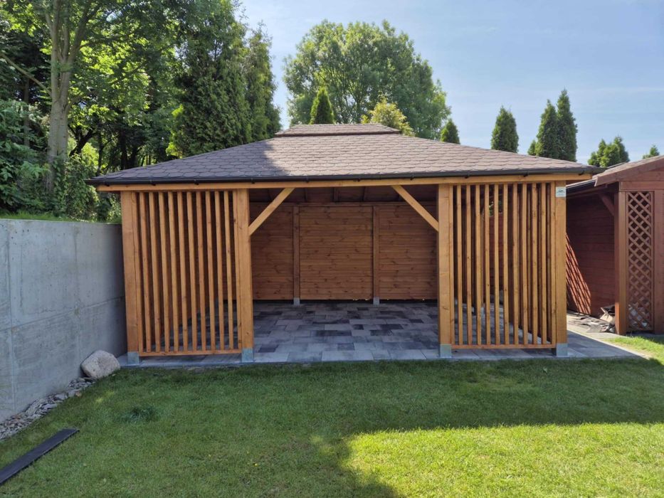 PROMOCJA -10% | • • • • Altana ogrodowa • • • • NOEMI V 6x4 m lamele DREWNOTRIK