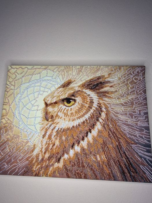 Quadro imagem em 100% algodão. Pintado com tinta acrílica e bordado co