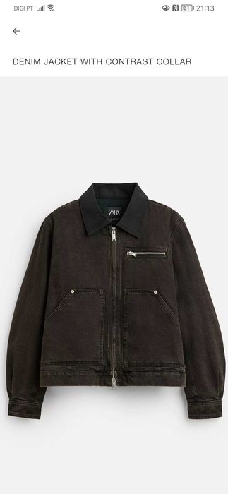 Zara workwear casaco em castanho escuro novo Size M