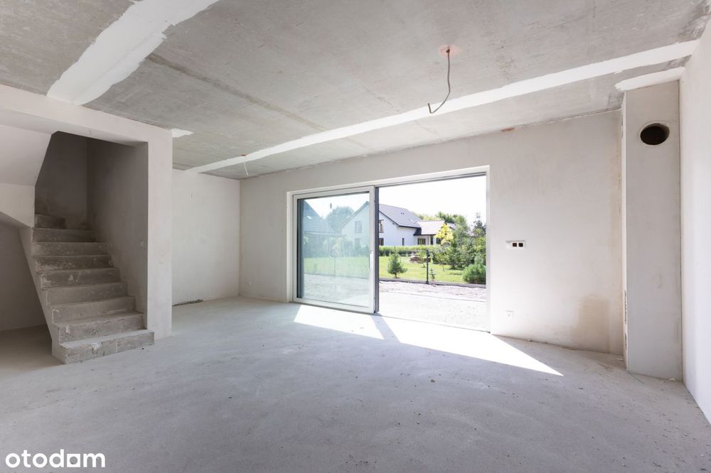 Gotowy skrajny szereg na działce 535 m² | Strefa dzienna 42 m²| Gałów