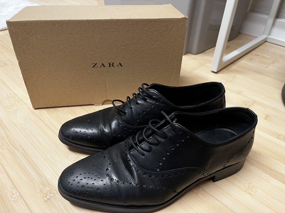 Zara buty półbuty eleganckie wizytowe czarne 41