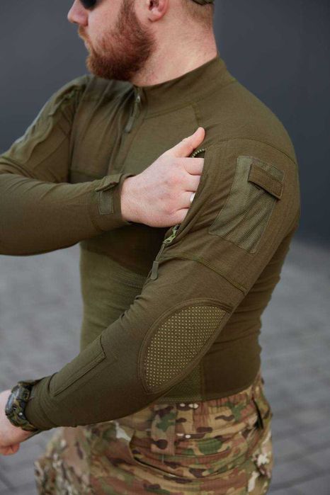 Тактична військова чоловіча бойова сорочка убакс Tactical Олива S-3XL