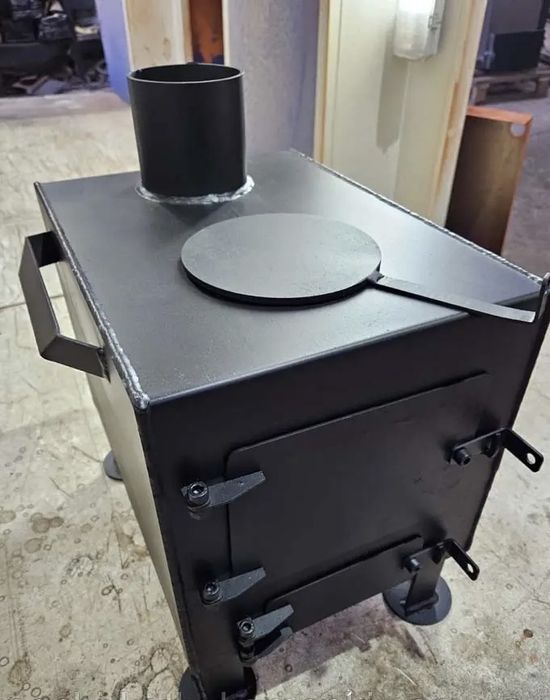 Буржуйка на дровах Бизон с конфоркой, 3 мм