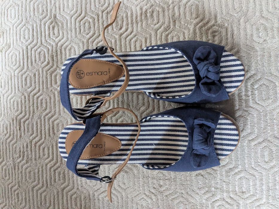 Esmara sandały espadryle na koturnie granatowe rozm. 39