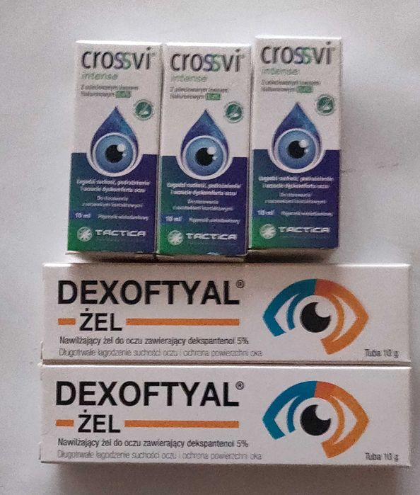 Żele i krople do oczu