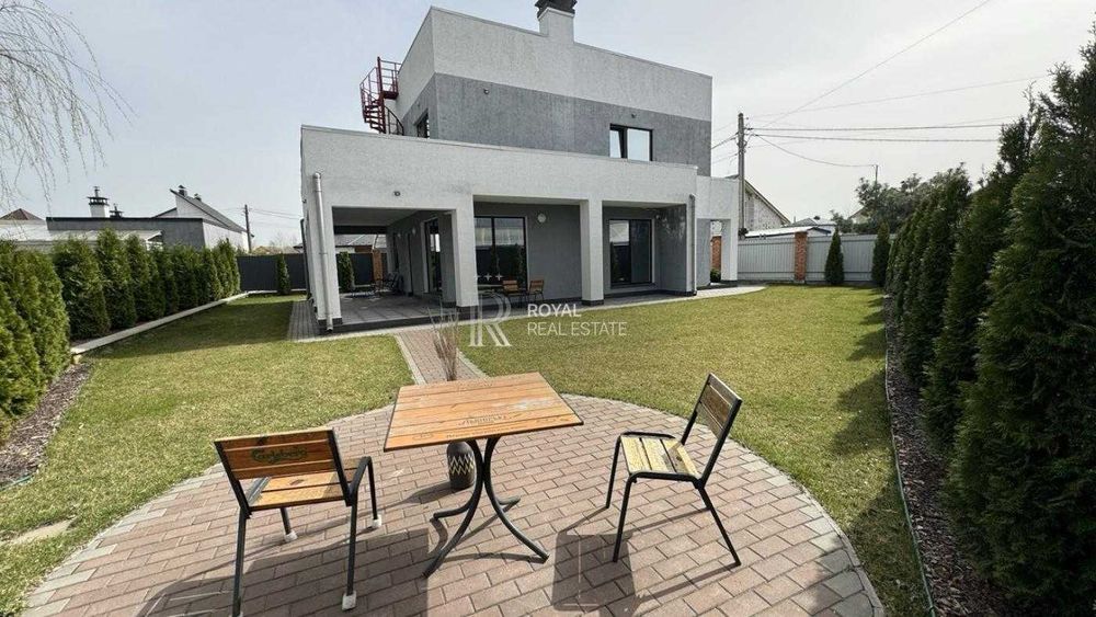 Оренда Будинок Київ Осокорки біля Osocor Residence 180 м² 5 кімнат 5 соток Камін Великі тераси 2 паркомісця Озера Техніка Під навісом