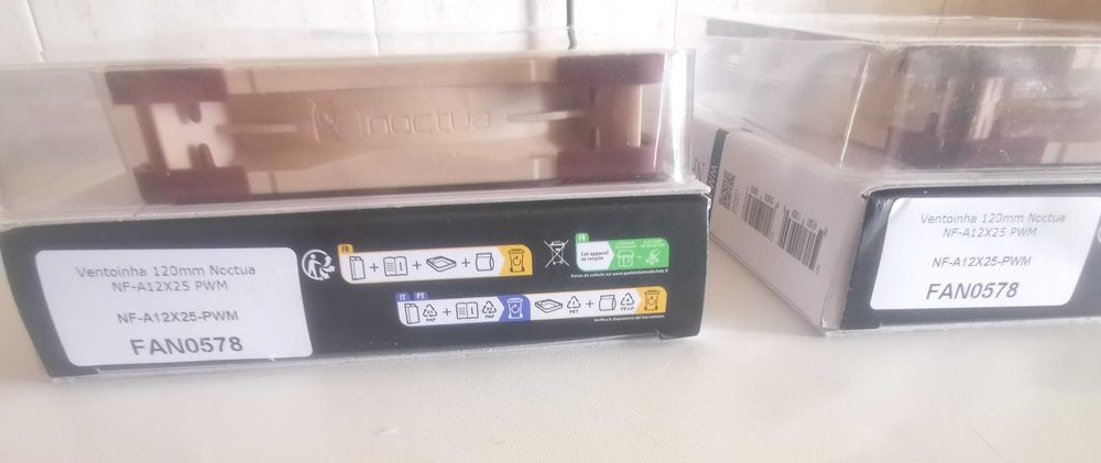 Ventoinhas topo de gama Noctua NF-A12 x 25 PWM  novas na caixa compradas na segunda feira